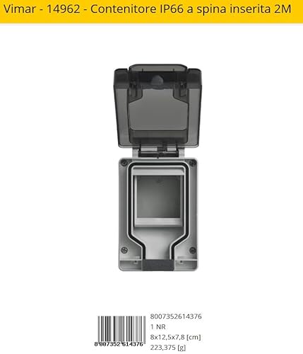 Vimar Plana - 14962 - Contenitore IP66 a spina inserita 2M - Honorern