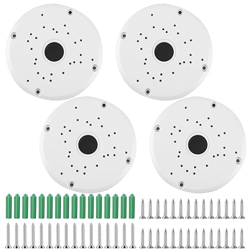 4 pezzi scatola di giunzione per fotocamera, scatola di derivazione impermeabile per telecamera di sorveglianza, scatola di giunzione in plastica ABS, scatola di giunzione impermeabile per telecamera - Honorern