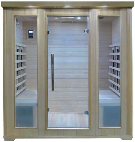 Sauna a Infrarossi cm 175x135 con 4 sedute radio bluetooth profumoterapia cromoterapia I - Honorern