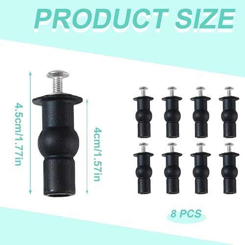 8 Pezzi Fissaggi WC Sedile, Accessori per Sedile WC,Viti per Sedile WC universali(A) - Honorern