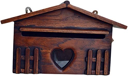 Cassetta Postale nel Legno Retrò Cassetta Postale Squisita Cassetta per Suggerimenti Antipioggia per Esterni Cassetta Delle Lettere Creativa per Forniture per Ufficio un Casa - Honorern