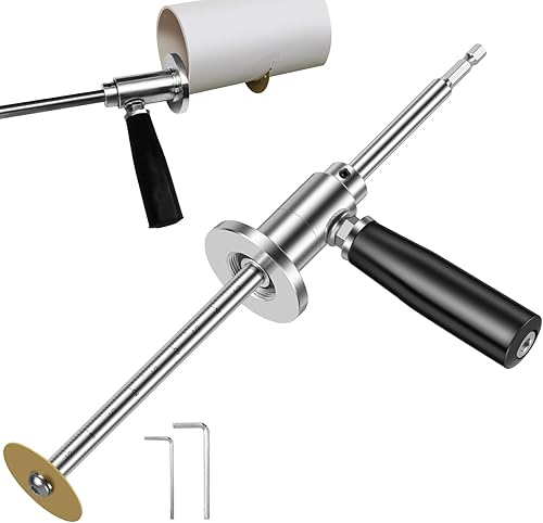 Inside PVC Pipe Cutter for Drill, Stainless Steel Inside Pipe Cutter for PVC Pipe1-1/2 Inch to 8 Inch, 7' Adjustable Cutting Depth - Honorern