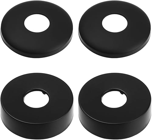 2 pezzi Ø 21 mm 2 pezzi Ø 25 mm rosette per rubinetti nero, rosette per termosifoni nero, copertura per tubi di radiatore, rosette per rubinetto doccia, rubinetti acqua, radiatore - Honorern