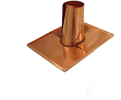 Conversa Regolabile Circolare in Rame - Protezione Duratura per il Tetto - Conversa Anti umidità e Impermeabile - Regolabile da 40 a 60 mm - Honorern