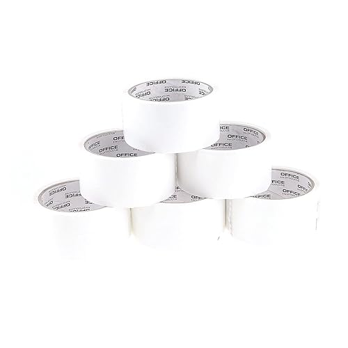 Products 15025031-02 - Nastro adesivo per imballaggio, 6 rotoli, larghezza 48 mm x lunghezza 46 m, in polipropilene, con adesivo acrilico, nastro per imballaggio, pacchi - Honorern