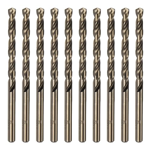 sourcing map 10 punte da trapano in cobalto da 1,3 mm, M35, ad alta velocità, in acciaio HSS, per acciaio inossidabile, rame, legno, plastica e altri materiali duri - Honorern