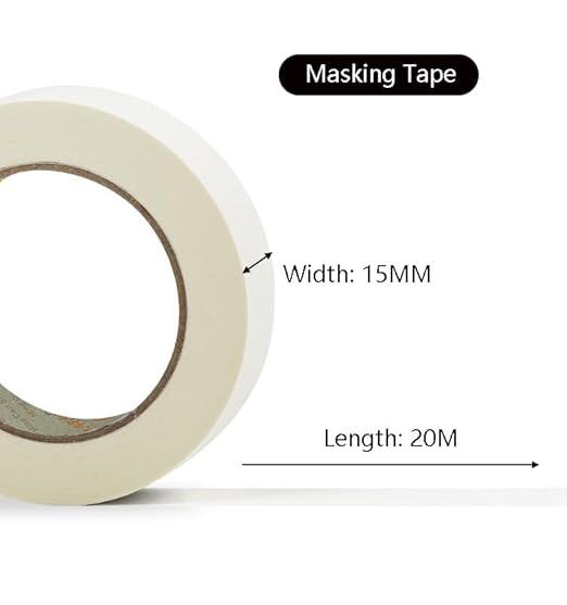 10 Rotoli Nastro Adesivo Per Mascheratura Nastro Carta Imbianchino 15 Mm X 20 M Strappabile E Scrivibile A Mano Per Lavori Fai Da Te, Scrapbooking, Disegno, Materiale Artistico Per Bambini (Bianco) - Honorern