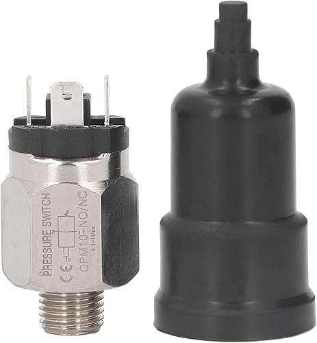 Pressostato Pneumatico a Membrana Regolabile con Filettatura da 1/4 Pollice Sostituzione Pressostato in Gomma in Acciaio Inossidabile 0,1-1,0 Mpa per Pompa con Coperchio Isolante - Honorern
