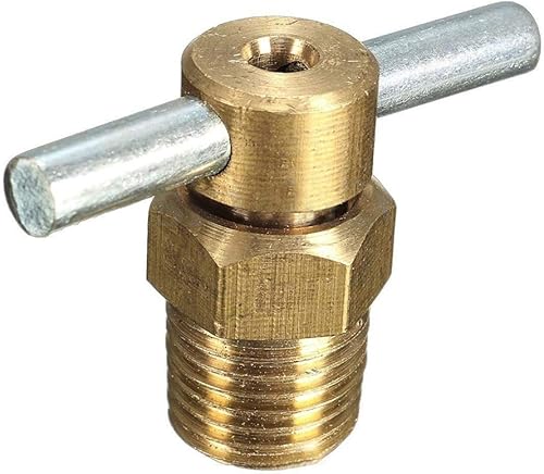 1/4 di pollice NPT Ottone Valvola di Scarico Compressore D'aria Valvola di Scarico per Compressore D'aria Serbatoio Parte di Ricambio 2PEZZI - Honorern