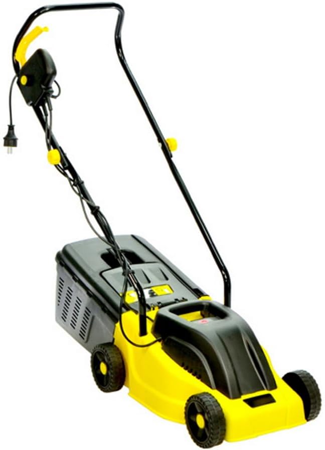 Rasaerba Tagliaerba Elettrico, Motore 1000W, Larghezza Taglio 32cm, Altezza di Taglio Regolabile in 3 Posizioni, Sacco di Raccolta da 25lt (Cod. 6148) - Honorern