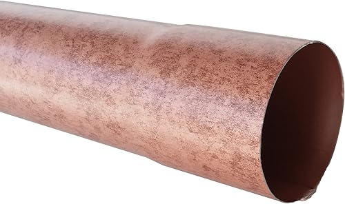 Pluviale Tubo Discendente per Grondaia in Alluminio o Lamiera Diametro 80 mm Vari Colori e Lunghezze (Alluminio/Rame, 2) - Honorern