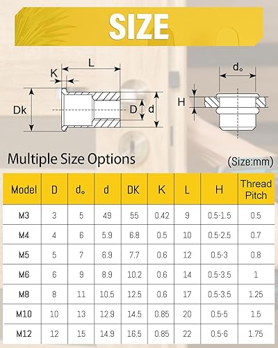 M4 50Pcs Rivetti Filettati Dado Per Rivetto Per Legno, Automotive, Mobili, Decorazione. - Honorern