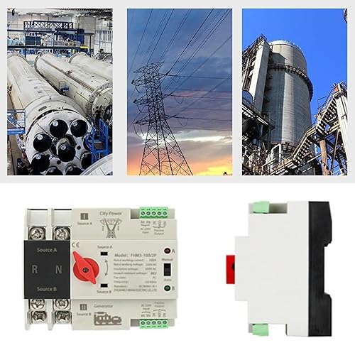 Rotaie Din Montati Doppi Interruttori di Alimentazione 2P 100A Automatico Trasferimento Interruttori Generatore di Cambiamento Per Emergenze Potenza - Honorern