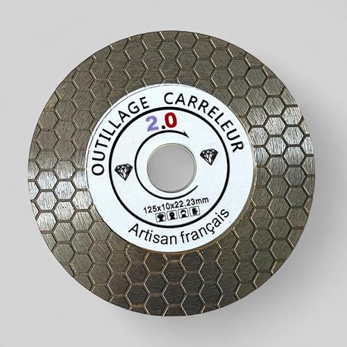 Disco diamantato 125 a nido d'ape per smussatura (taglio a 45°) qualità professionale superiore per piastrelle in ceramica, marmo, calcestruzzo, travertino, terrazo,pomodoro, porcellana - Honorern