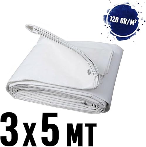 Telo telone impermeabile occhiellato mt 3x5 bianco 120 gr/m - Honorern