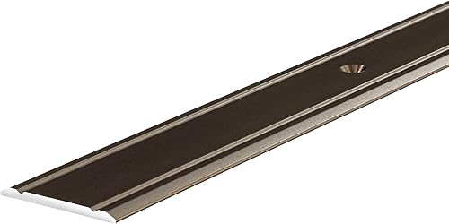 GedoTec Profilo transizione Alluminio SUPER-PIATTO forato Ferroviario transizione Profilo del suolo Larghezza 30 mm 3 Colori 100 cm o 200 cm prodotto in Germania - Alluminio argento elox, 200 cm - Honorern