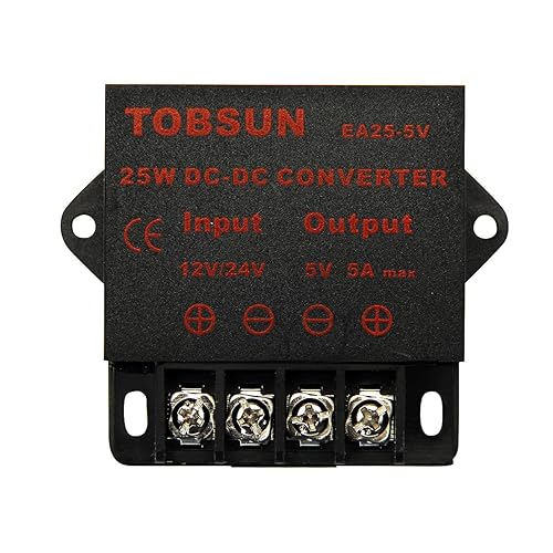 DUMVOIN DC 12V 24V a 5V 5A Transformadores Power Supply Reductor 25W 5V Fuente de Alimentación Regulada Conversor de Potencia para pantallas LED, automóviles, electricidad, etc. - Honorern