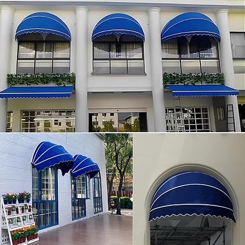 Tenda Cappottina da Sole per Esterno,Pieghevole Tettoia per Porta a Cupola,Tenda da Sole per Finestra Anti-UV,Riparo Retrattile,per Portico Patio,Completamente Assemblata (Diameter:100cm/39in,Green) - Honorern