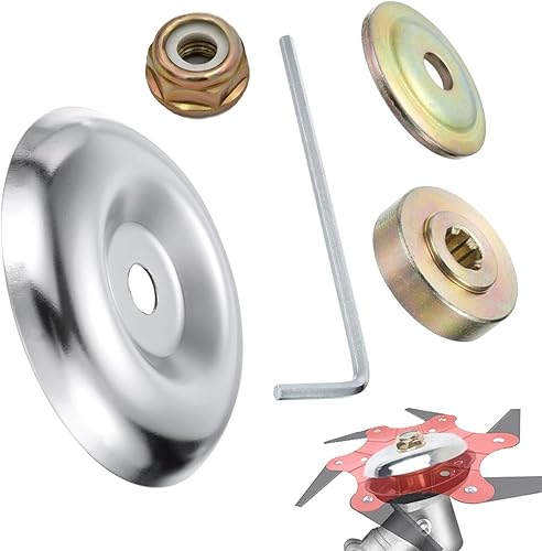 5 Pezzi Accessori Decespugliatore, Ricambi e Accessori Decespugliatore a Scoppio, Lama Dado Fissaggio Kit, Kit Adattatore Tosaerba,per Tosaerba,Macchina per L'Irrigazione - Honorern