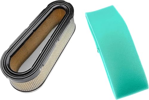 vhbw set di filtri (1x filtro di carta, 1x filtro in spugna) sostituisce Briggs & Stratton 272477S, 493910, 691667 per trattorino tagliaerba - Honorern
