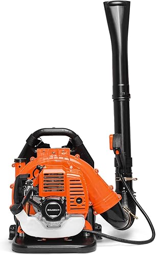 Soffiatore a Zaino 43cc 1.25Kw Semi-Professionale ed Ultra-Leggero con tracolle imbottite Max-Comfort e velocità di soffiaggio foglie fino a 150Km/h - Honorern