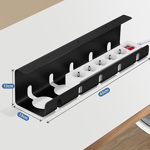 2 Porta Cavi Scrivania,Organizzatore Cavi la Scrivania,Senza Forare,Vassoio per la Gestione dei Cavi Sotto la Scrivania,Utilizzato per Nascondere i Cavi, Ordinato Sulla Scrivania(22 pezzi) - Honorern