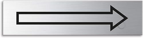 Cartello – Toilette Freccia 160x40 mm Acciaio inox cepillado fino mate autoadesivo No.10174 - Honorern