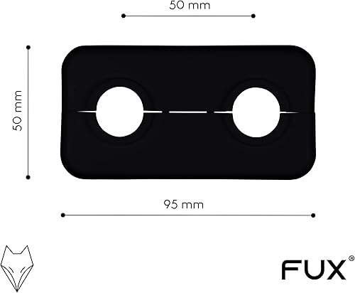 3 rosette per tubi di riscaldamento doppii, 12 mm – 21,3 mm, 2 pezzi, riscaldamento, copertura tubi, rosette di copertura, rivestimento, rosette per radiatore, polipropilene in colori speciali - Honorern