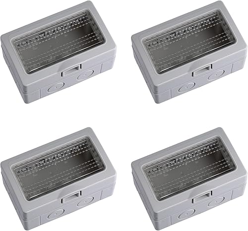 Scatola Porta Frutti Da Esterno, Compatibile Con Bticino Matix (4, Custodia 4P IP55 Con Coperchio) - Honorern