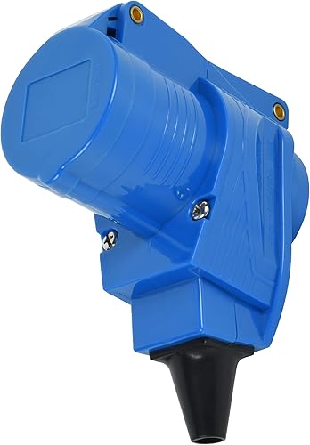 Electraline 55086 Presa Elettrica Angolare Cablabile, Presa Industriale Doppia IP44 (CEE 2P+T + Schuko) Adatta per Camper, Campeggio, Caravan, Barca, cantiere, IP44 - Honorern