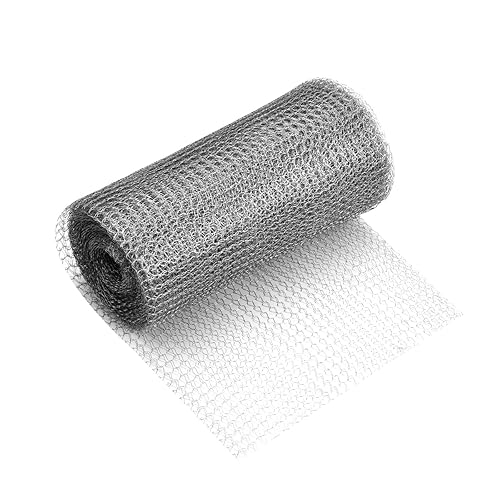 Rete Metallica in Acciaio Inox, Maglia Fine 12,7 cm x 6 m per Protezione Giardino, Radici Piante, Recinzione Piccoli Animali e Tubi - Honorern