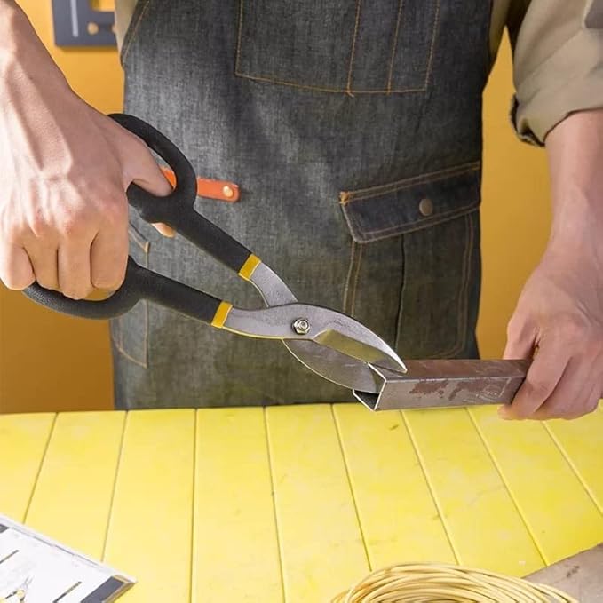 Forbici da Lattoniere per lamiere da 10 pollici lame in acciaio temperato ideali per lamine di metallo alluminio ferro ottone piccoli tubi etc - Honorern