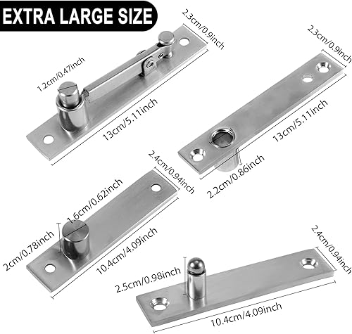 Cerniere a Bilico per Porte Resistenti, Cerniera per Porta Nascosta Acciaio Inossidabile Rotazione a 360 Gradi Hardware per Porta Segreta Legno Invisibile per Porta Dell'Armadio Libreria - Honorern