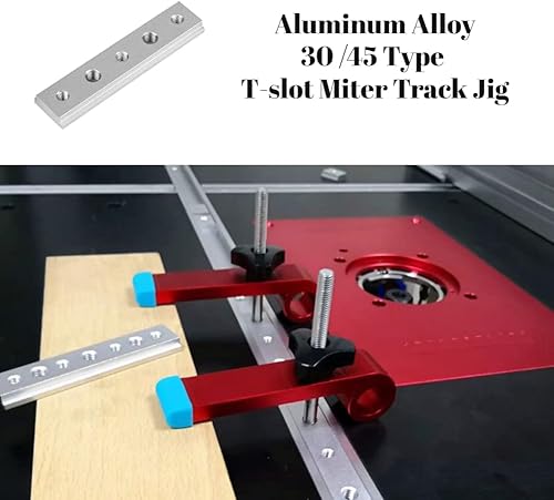 Guida di Scanalatura Tipo T Modello Scanalatura a T a Scheda Scanalata T-slot in Lega di Alluminio T-Slot per Tavolo Router Strumento per la Lavorazione del Legno (450mm) - Honorern