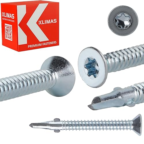 WSDST - Viti a testa svasata per legno su acciaio, diametro 6,3 mm x 60 mm, Torx TX - Honorern