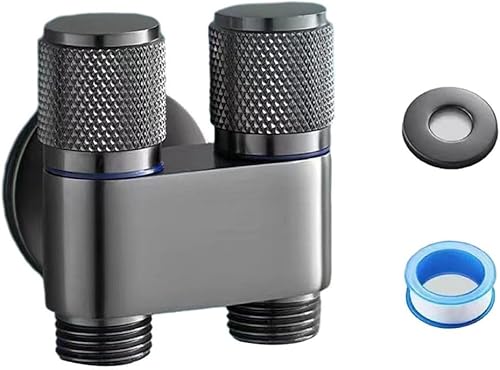 Doppia valvola di controllo autonomo per spruzzatore di scaldabagno del bagno (grigio) - Honorern