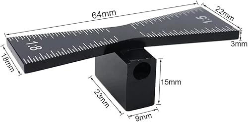 Strumento a Coda di Rondine,Marcatura della Coda di Rondine in Lega di Alluminio,Marchio di Coda con Scala,Strumento per la Lavorazione del Legno a Coda di Rondine 1:5/1:8 Tokaneit - Honorern