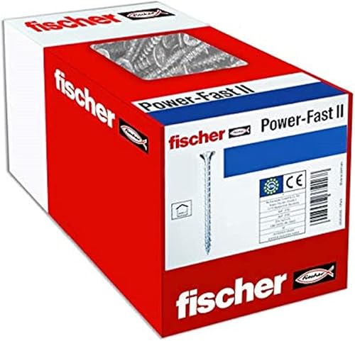 fischer 670287 Power-Fast-II-6, Tutta la Filettatura Pozi, 4,5 x 20 - Honorern