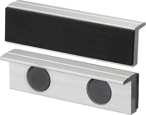 COPPIA DI COPRIGANASCE MAGNETICHE IN ALLUMINIO LUNGHEZZA 150 MM RIVESTITE IN GOMMA FERVI 0520/150G - Honorern