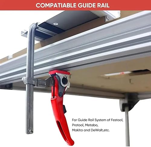 Set di morsetti a vite, Morsetti a Vite,F-Bar Morsetto da Falegname,2 pezzi, Con grandi ganasce a cricchetto in acciaio con profondità della gola regolabile a 60 mm per levigare, tagliare - Honorern