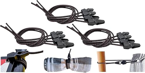 12 Corde Elastiche con Cinghie a Chiusura Rapida | Set di Cavi Extra Resistenti per Bagaglio, Portapacchi, Tenda, Telo e Bicicletta | Corda Elastica di Fissaggio Impermeabile per Auto Campeggio - Honorern