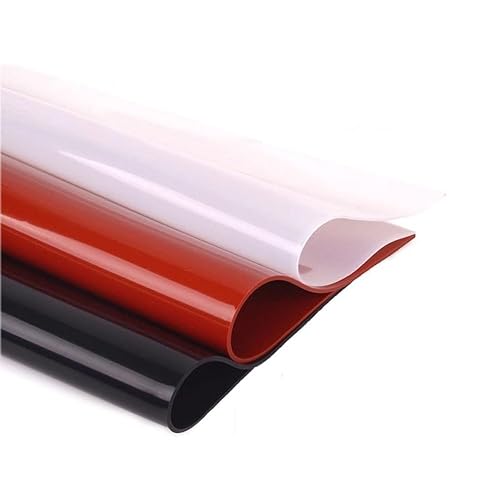 Lastra in Gomma Siliconica 500mm x 500mm, Spessore 6mm Tappetino in Silicone, film di silicone, Guarnizione Resistente alle Alte Temperature per Realizzare Guarnizioni e Tenute(rosso) - Honorern