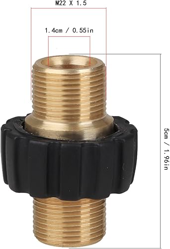 Connettore rapido, adattatore idropulitrice ad alta pressione, filettatura metrica M22 x 1,5 mm, adattatore con anello in gomma, adattatore per collegamento rapido, compatibile con Kärcher K, Kärcher - Honorern