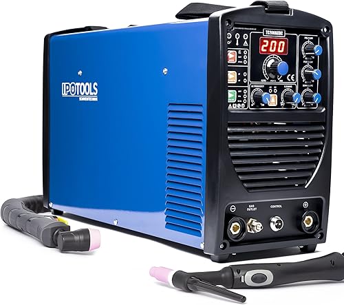 TC200ACDC Saldatrice TIG - Saldatrice TIG con IGBT 200A 230V, Saldatrice a elettrodo MMA 4 in 1, Saldatrice portatile, 7 anni di garanzia - Honorern