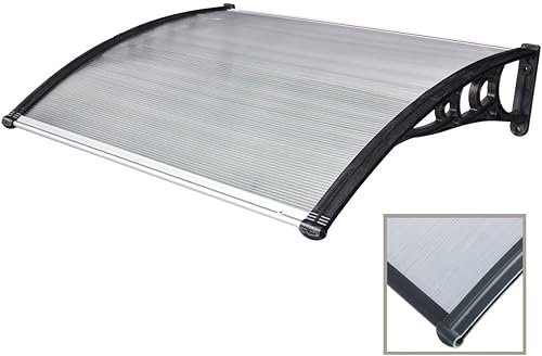 Pensilina Tettoia Modulare in Policarbomato Alveolare Trasparente L 100X100 cm - Honorern