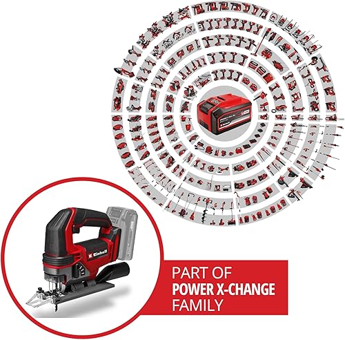 Einhell Professional seghetto alternativo TE-JS 18/100 Li-Solo Power X-Change (18 V, profondità taglio 100 mm su legno, altezza sollevamento 26 mm, passo max. 45º, incl. lama, senza batteria) - Honorern