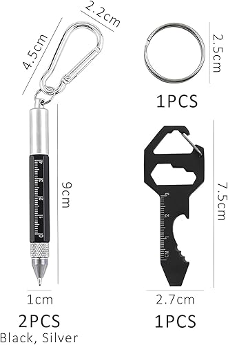 2 penne per utensili e 1 portachiavi con mini chiave inglese, strumenti portatili, strumenti multifunzione, mini strumenti, strumenti per esterni, gadget creativi - Honorern