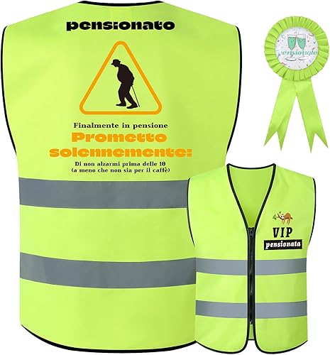 Gilet Pensione, Gilet Pensione Divertente, Idea Regalo Pensione Uomo Originale, High Visibility Reflective, Regali Festa di Pensione Party, Retirement Gift Man - Honorern