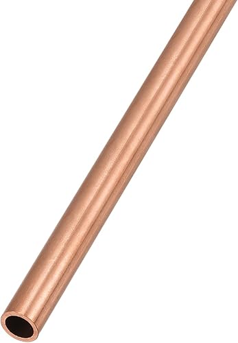 METALLIXITY Rame Tubo (8mm OD x 1.5mm Muro T x 200mm L) Tubo Dritto in Metallo Senza Cuciture - Tubo Tondo in Rame per Casa Arredamento, Macchine, Fai-da-Te Artigianato - Honorern
