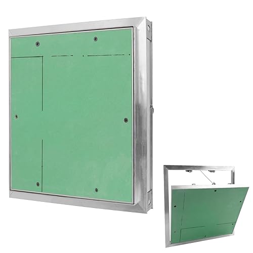 Sportello di ispezione per cartongesso, 300 x 300 mm, telaio in alluminio, per la manutenzione di pareti, soffitti e ambienti umidi - Honorern